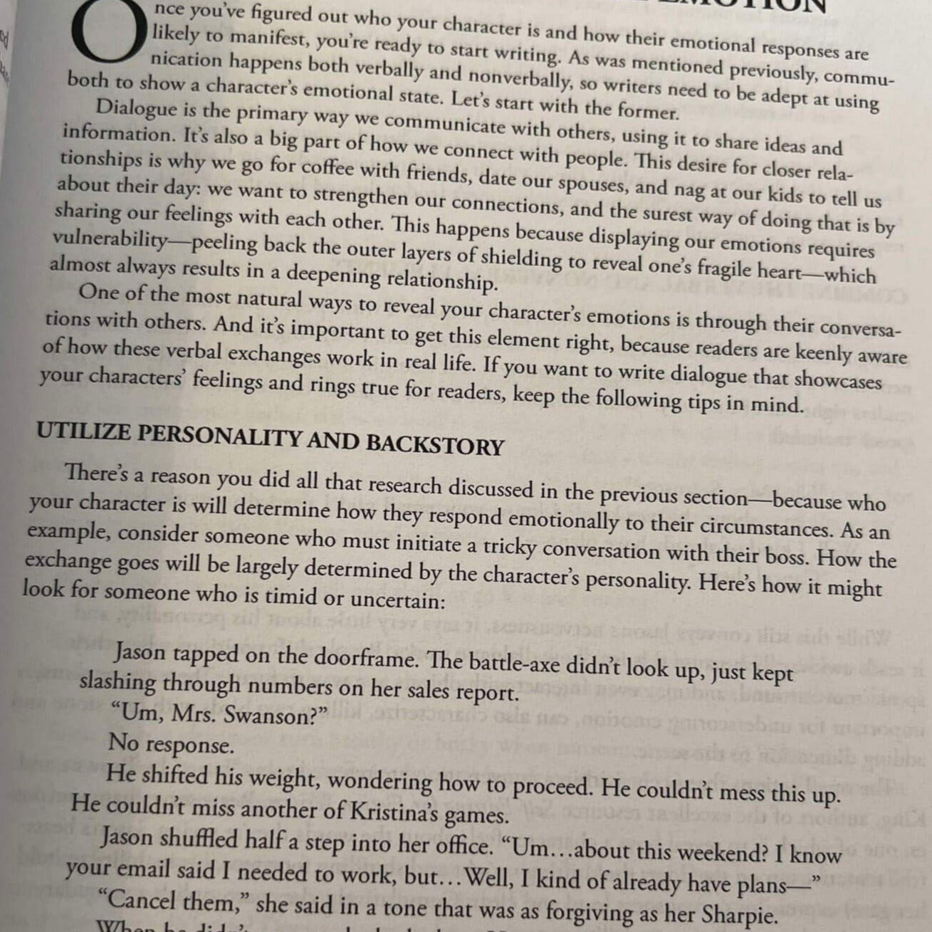 using dialogue to write emotion (Emotion Thesaurus)
