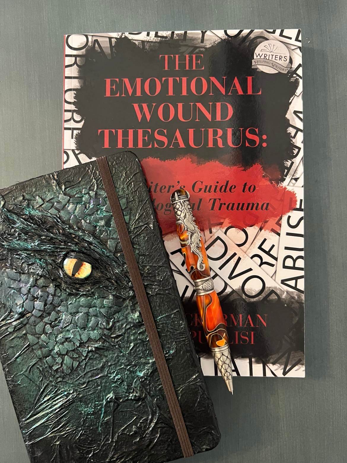 emotional wounds thesaurus book cover collage