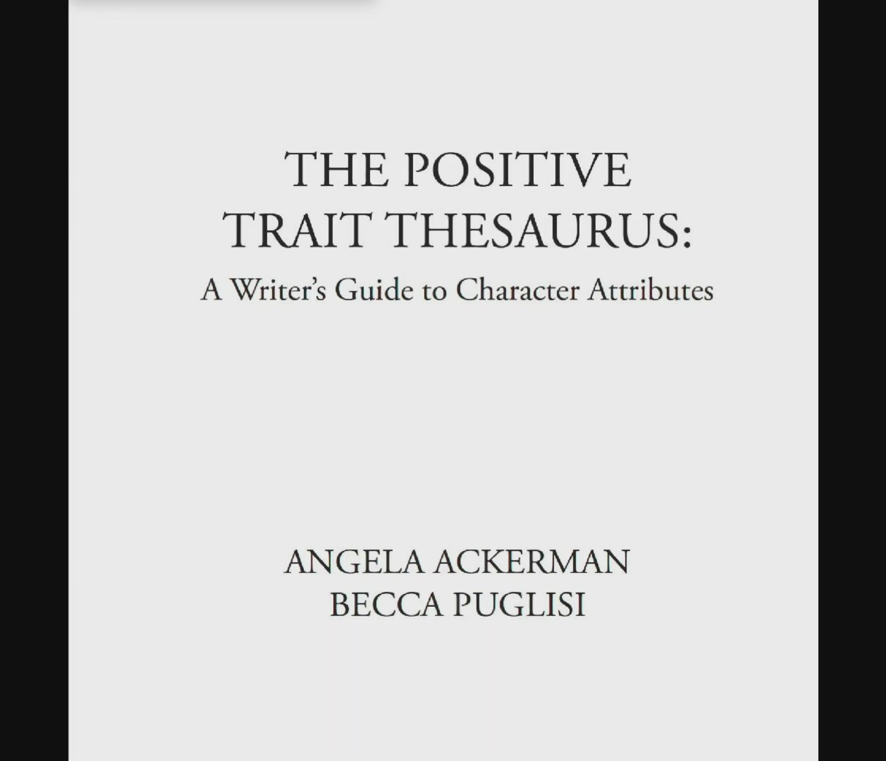 Positive Trait thesaurus sample