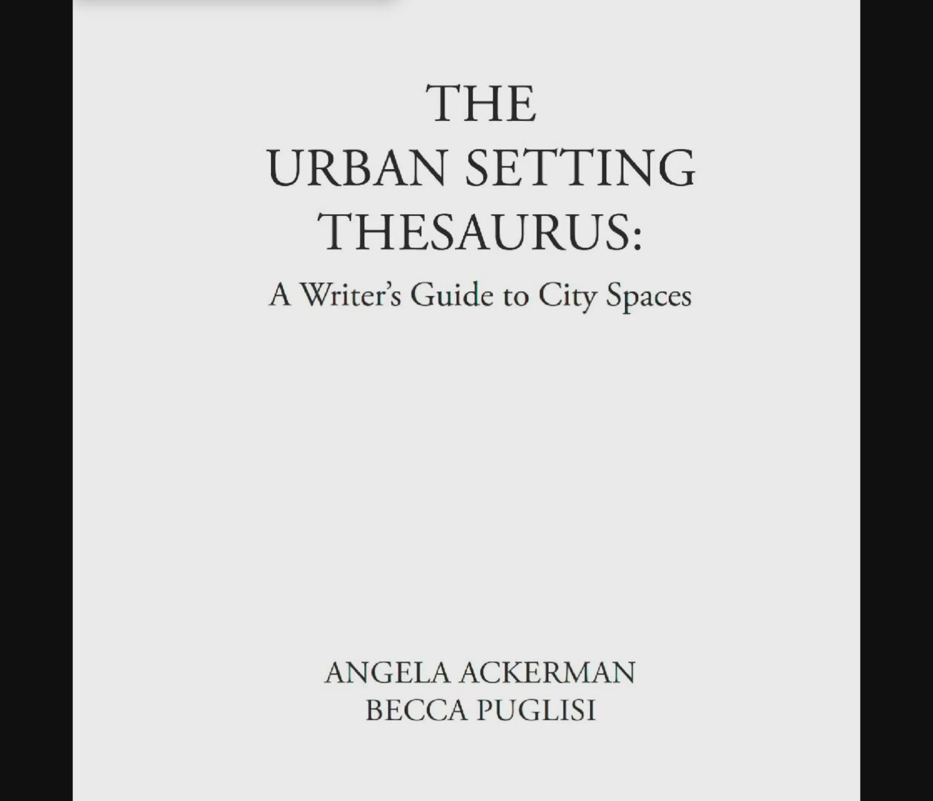 Urban Thesaurus  thesaurus sample